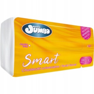 ZESTAW 25szt. | Chusteczki higieniczne JUMBO wyciągane w folii 200szt. 